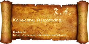 Konecsny Alexandra névjegykártya